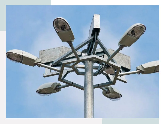 Монтаж осветительных мачт в Великом Новгороде